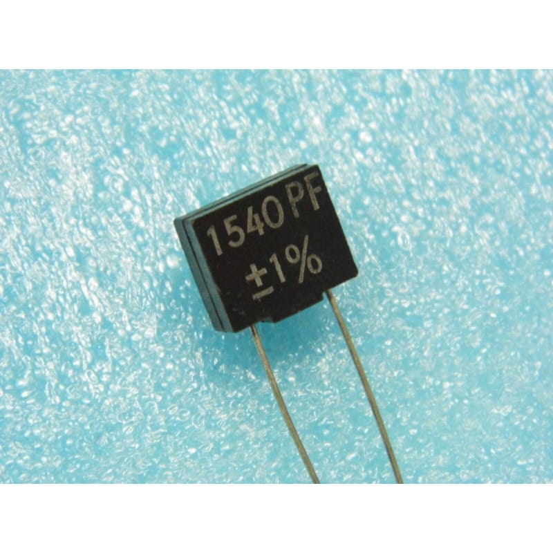 Lot x5 : capacitor condo condensateur Mica 1540pF 1% CA155