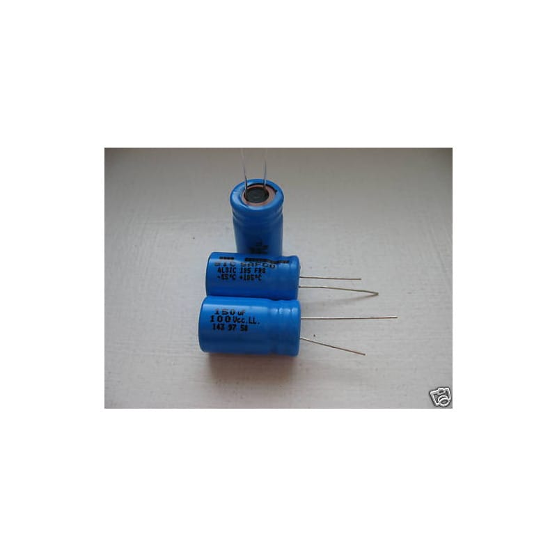 Lot de 6 - capacitor condo condensateur Chimique 150µF 150MF 100V ALSIC 105°C