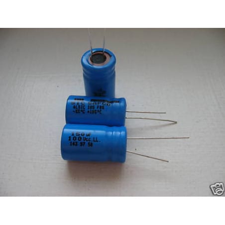 Lot de 6 - capacitor condo condensateur Chimique 150µF 150MF 100V ALSIC 105°C