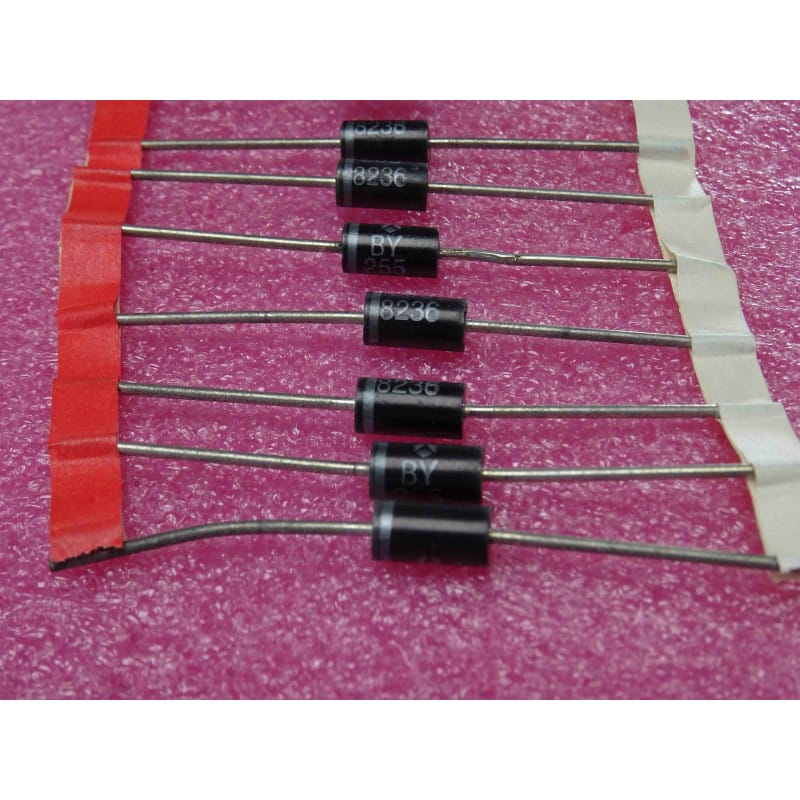 Lot de 6p: BY255 Diode redresseur 1300V 3A DO-201