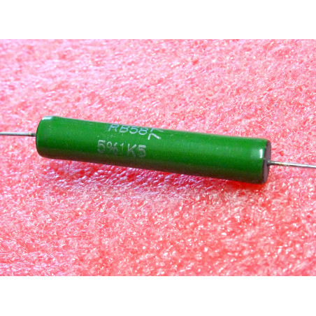 Lot de 2: résistance bobinée vitrifiée axiale sfernice RB58 1k5 ohms 1.5kohms 11W 5% RMW 8x46mm (4H2)