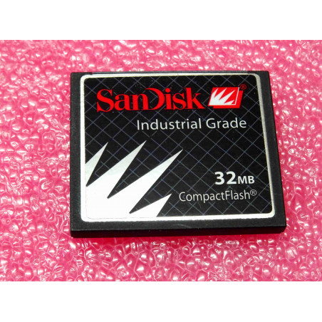 carte mémoire CF ~ memory card SanDisk CompactFlash 32MB indusrial grade (2F)