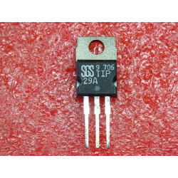 Lot de 4: transistor TIP 29 A ~ NPN TIP29A (complementary  PNP TIP30A) Vce 60Vdc , Ic 1A , 80W ~ boîtier TO-220AB
