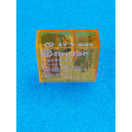 Relais Finder 4052 6Vac 8A 250Vac série 4052 8pins ( 5R11 )