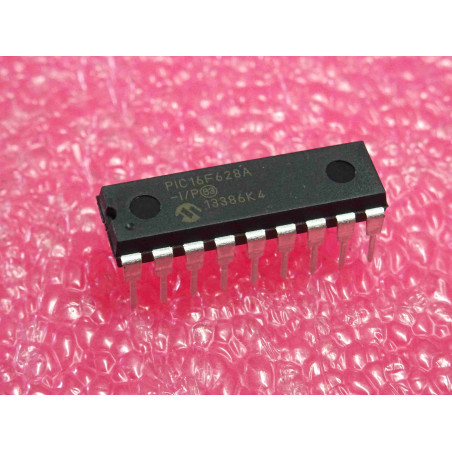 ci PIC 16F628 A -I/P ~ ic PIC16F628A-I/P ~ Flash-Based, 8-Bit CMOS Microcontrollers with nanoWatt Technology ~ microchip (5I1)