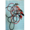 Lot de 4 Cordons Fiches Bananes 4mm avec Repiquage Radiall 1M et 0.5M Occasion Bon état  ( 4D1 )