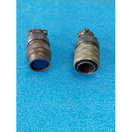 Jeu de 2 Connecteurs Circulaires 12p Male & Femelle à Verrouillage Sorelem (2U1)