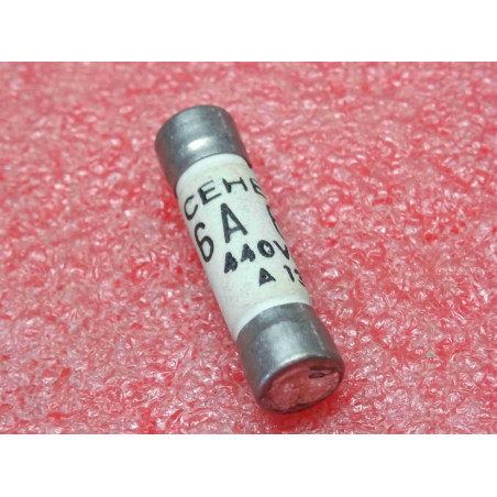 Lot de 5 : fusible cylindrique Cehess 440Vac 6A 8x32mm (2Q1)