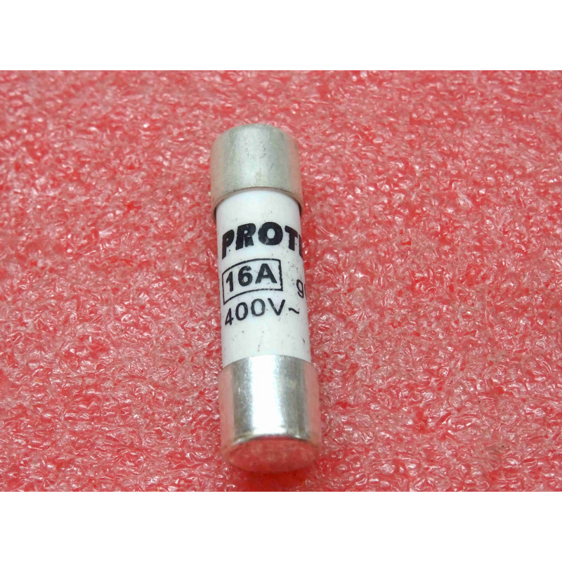 Lot de 5: fusible cylindrique Protech 400Vac 16A gG 10x38mm (2Q1)