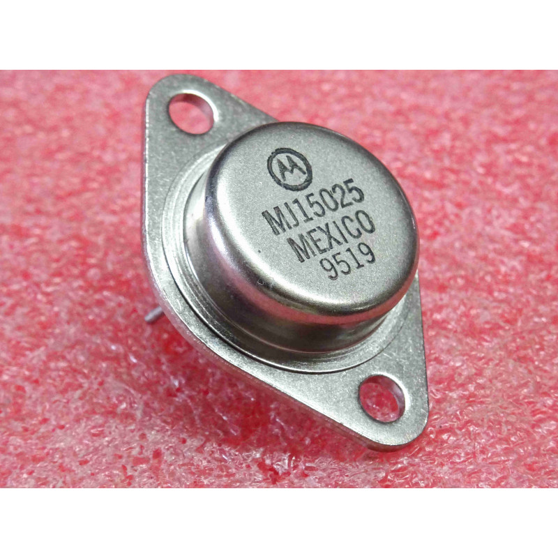 transistor MJ 15025 ~ PNP silicon power transistor MJ15025 ~ Uce 250Vdc Ic 16A 250W ~ boîtier TO-3 motorola (4L3)