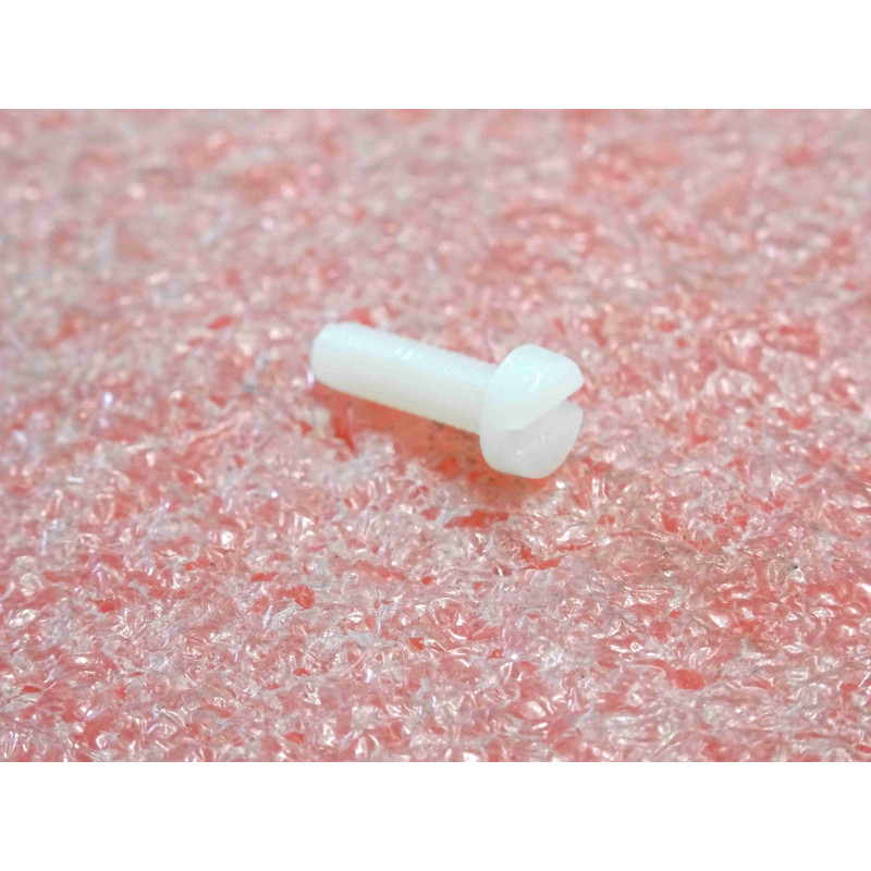 Lot de 50: vis isolante nylon M3x10mm tête cylindrique fente~polyamide PA6.6 entièrement filetée bossard 1401203 BN1061 DIN84A