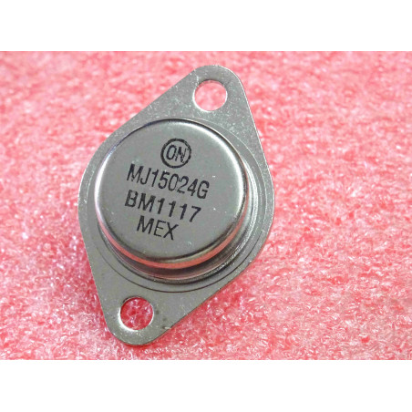 transistor MJ 15024 (G sans plomb) ~ NPN silicon power transistor MJ15024G ~ Uce 250Vdc Ic 16A 250W ~ boîtier TO-3 (4L4)