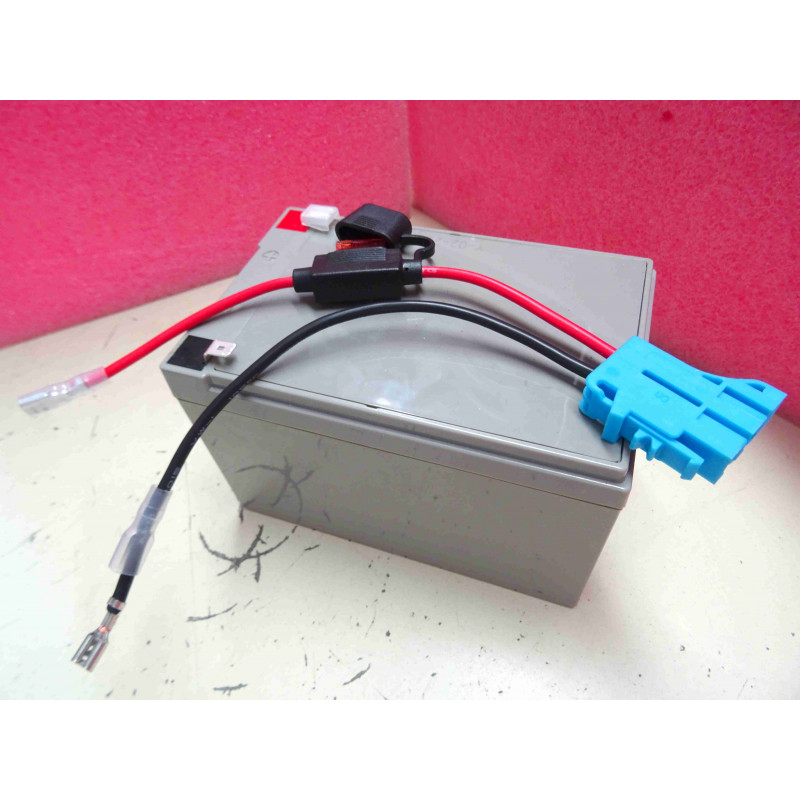 batterie 12V 12Ah 13Ah avec connectique pour branchement sur jouet peg-perego