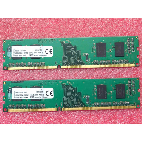 Lot de 2 barettes de RAM de 2Go DDR3 kingston KVR13N9S6/2 ~ 2GB 1Rx16 256Mx64-Bit PC3-10600-CL9 1333Mbps