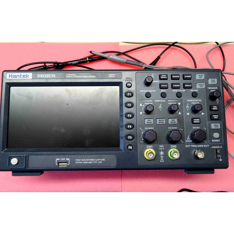 oscilloscope hantek DSO2C15 ~ 2-channel digital storage oscilloscope 150MHz (800x480) + sonde (N11)