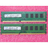 Lot de 2 barettes de RAM de 4Go DDR3 samsung M378B5273DH0-CH9 ~ 4GB 2Rx8 PC3-10600U-09-11-B1 ~ 1333Mbps