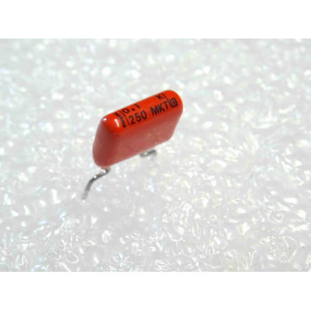 Lot de 10:condensateur 0.1µF 0.1uF 100nF 250V MKT 10% metallized polyester BFC2-368-45104 250V-(160V~) 55/105/56 pas 10mm (+H2)