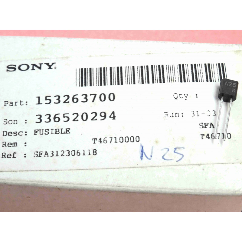 Fusible Protection N25 ~ SONY 153263700 (2S3)