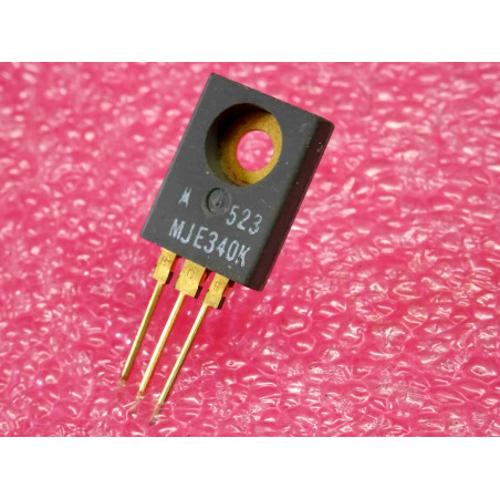 transistor MJE 340 K ~ Si medium power NPN MJE340K ~ Uce 300V Ic 0.5A 30W