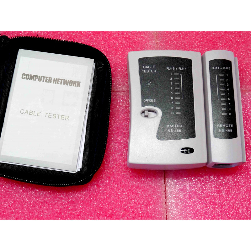 computer network cable tester NS-468 ~ test les câbles RJ45 , RJ11 , RJ12 (K7A)