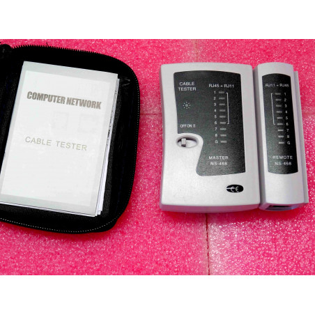 computer network cable tester NS-468 ~ test les câbles RJ45 , RJ11 , RJ12 (K7A)