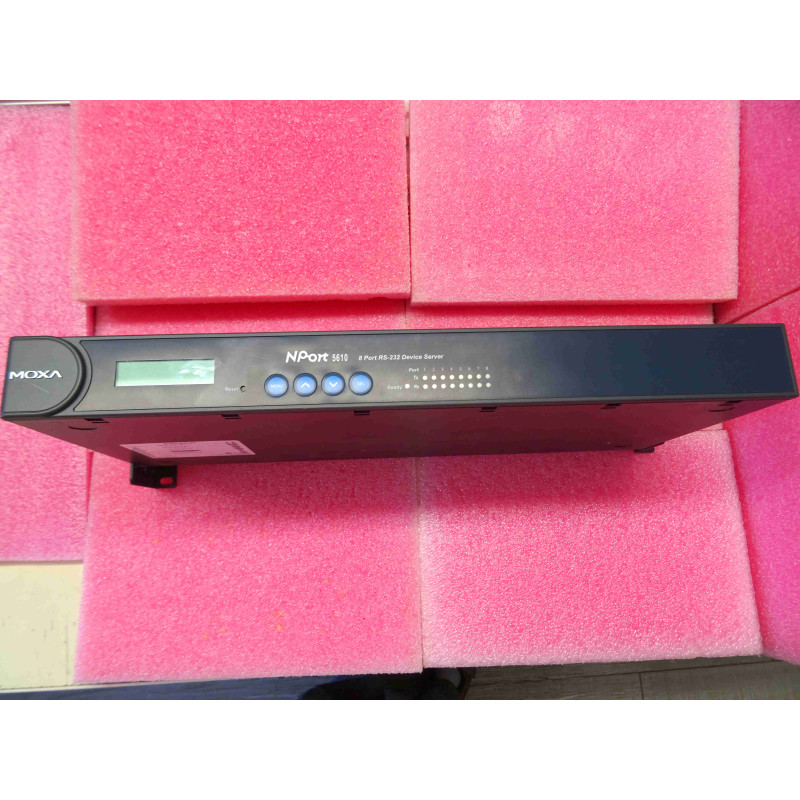 moxa Nport 5610-8 rev 3.2 ~ 8-port RS-232 rackmount device server with RJ45 connectors 10/100 BaseT(X)