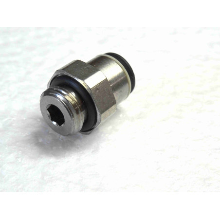 adaptateur 3101 06 60 droit fileté Legris LF3000 vers enfichable 6mm mâle M10 laiton nickelé 20bars max RS492-8435 (K2A)