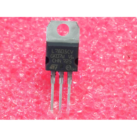 Lot de 2: régulateur de tension L 7805 CV ~ ic L7805CV ~ three-terminal positive regulator +5Vdc ~ boîtier TO-220