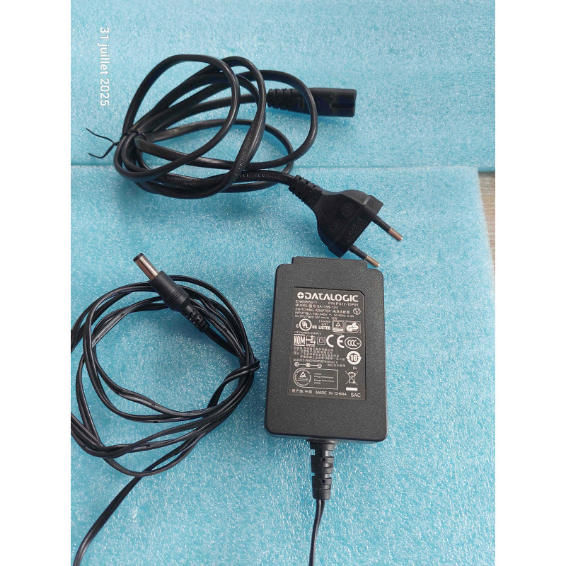 Alimentation Datalogic PG12-10P55 ~ SA115B-12U outpout: 12V 1A  Testé OK ( N17 )