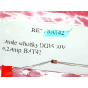 Lot de 10: diode BAT 42 ~ BAT42 small signal diode schottky 30V 0.2A 200mA ~ boîtier DO35 (E5)