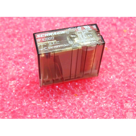 relais schrack RP 420012 ~ RP420012 ~ 8pin power PCB relay RPII/2 ~ 8A, flux proof, 2formC, 2CO, contact AgCdO, coil 12Vdc(2S1)