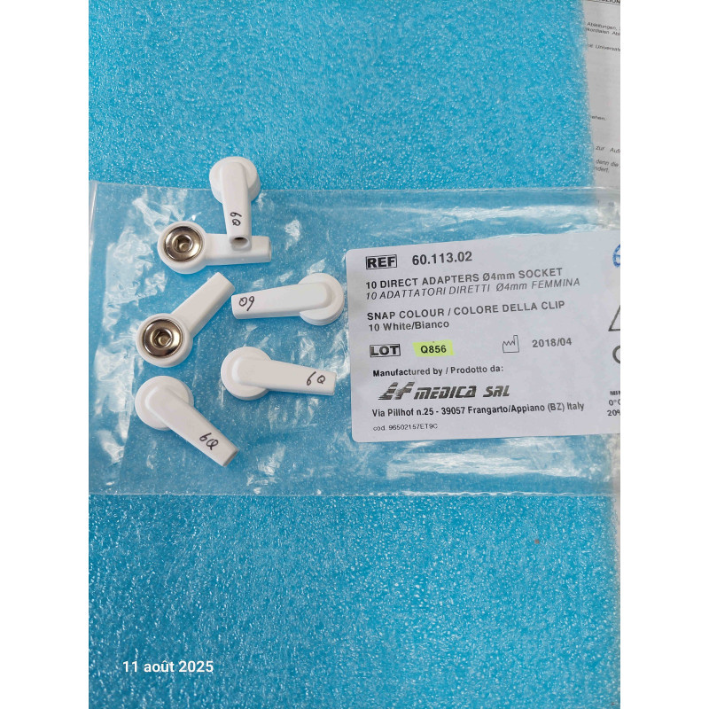 60.113.02 Lot de 7 Adaptateurs pour électrodes 4mm noté et ou mesurés 6Q (O2)
