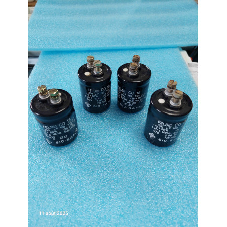 Lot de 4 Condensateurs 330µF 160V FELSIC CO18 Sic-Safco Occasion ( N10 )