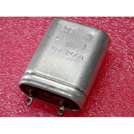 condensateur à bain d'huile 1µF 1uF 2000Vpr ICAR 203.6 ~ made in Italy