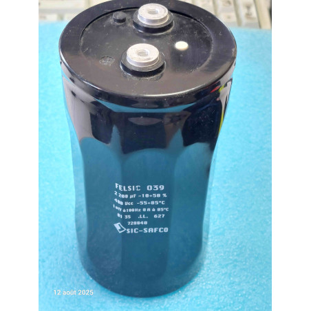 Condensateur Sic-Safco Felsic 039 2200µF 400V 2200MF 2200UF 400V Occasion ( N9 )