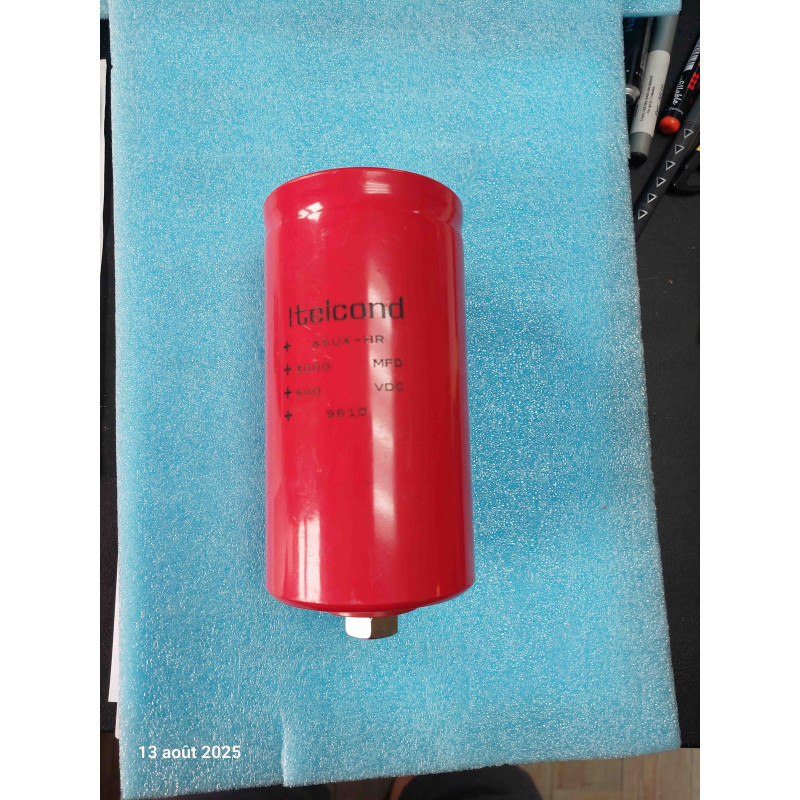 Condensateur Itelcond ASUX-HR 3000MFD 500Vdc 3000µF 3000MF 500V   ( N9 )