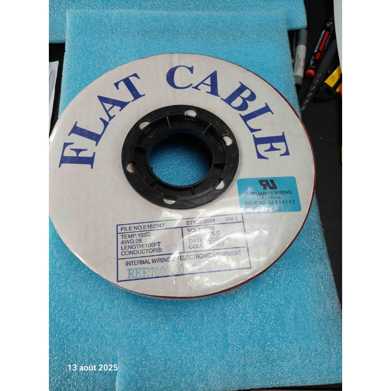Bobine 30.5M de Câble Plat 25 Conducteurs avec repère à sertir pour HE10 DB25 etc.. ( N9 )