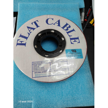 Bobine 30.5M de Câble Plat 25 Conducteurs avec repère à sertir pour HE10 DB25 etc.. ( N9 )