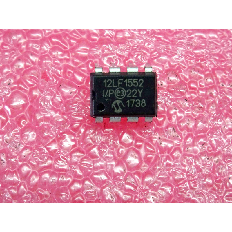 ci PIC 12LF1552 -I/P ~ ic PIC12LF1552-I/P ~ flash-based 8-bit microcontroller RISC CPU ~ DIP-8 (PLA001)
