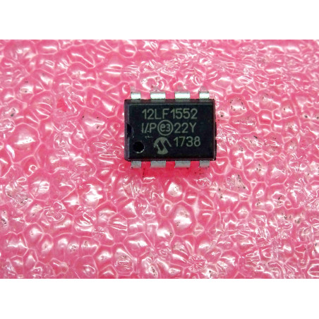 ci PIC 12LF1552 -I/P ~ ic PIC12LF1552-I/P ~ flash-based 8-bit microcontroller RISC CPU ~ DIP-8 (PLA001)
