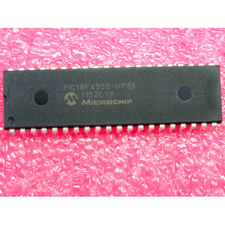 ci PIC 18F4550 -I/P ~ ic PIC18F4550-I/P ~ high performance, 32k-bytes flash, USB microcontroller ~ DIP-40 (PLA001)