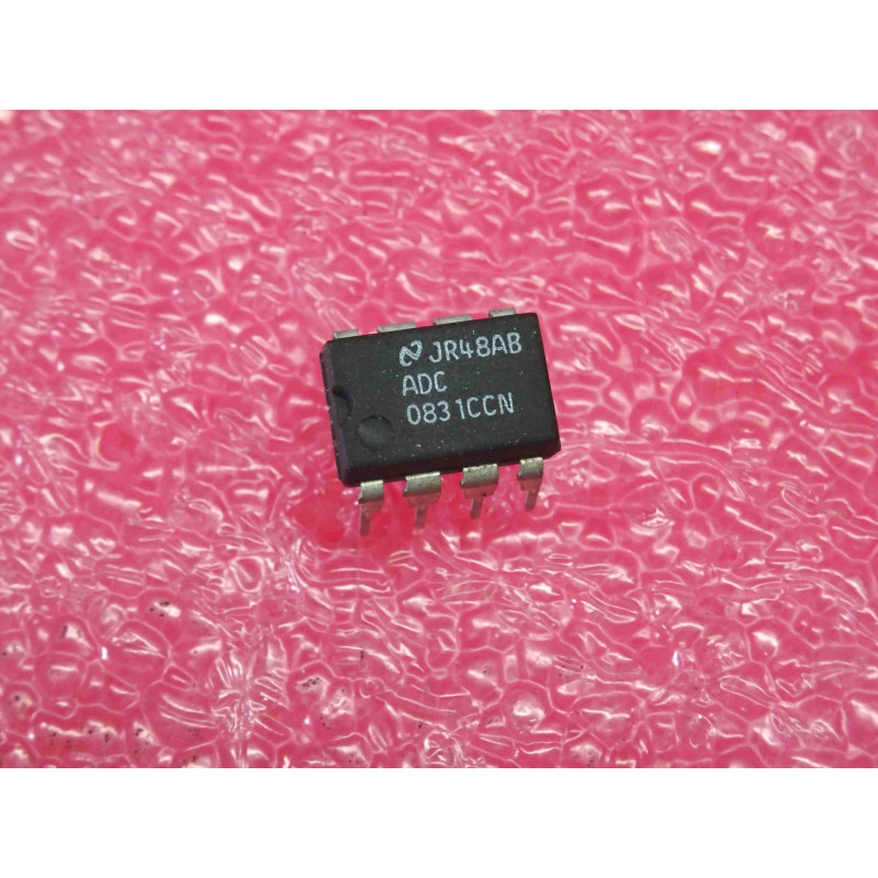 ci ADC 0831 CCN ~ ic ADC0831CCN ~ single differential input 32µs 8-Bit serial I/O ADC with multiplexer options ~ DIP-8 (PLA001)