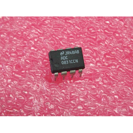 ci ADC 0831 CCN ~ ic ADC0831CCN ~ single differential input 32µs 8-Bit serial I/O ADC with multiplexer options ~ DIP-8 (PLA001)