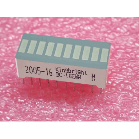 afficheur kingbright DC-10 EWA ~ DC10EWA high efficiency red 10-segment bar graph array (PLA020)