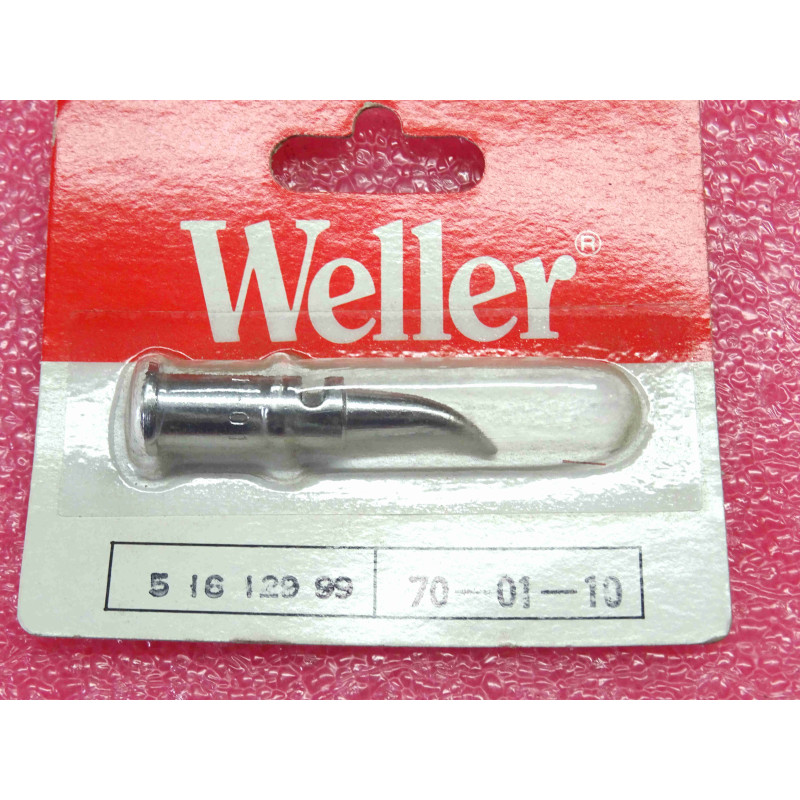 Weller T0051612900 T0051612999 70-01-10 ~ panne à souder, forme aiguille coudée à 30° , Ø 1mm