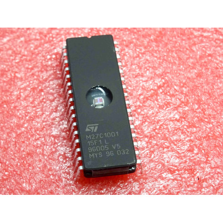 ci M 27C1001 -15 F1 ic M27C1001-15F1 ~ 1Mbit (128Kb x 8) UV (ultra violet erase) EPROM ~ 5v , 150ns , FDIP32W , 0→70°C (CI92D)