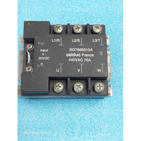 Relais CELDUC SGT666310A 440V 70A occasion en bon état Ancien stock ( TIRO10 )