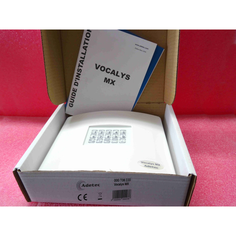 Transmetteur téléphonique Adetec : VOCALYS MX 000T06220 (Fabriqué en France)
