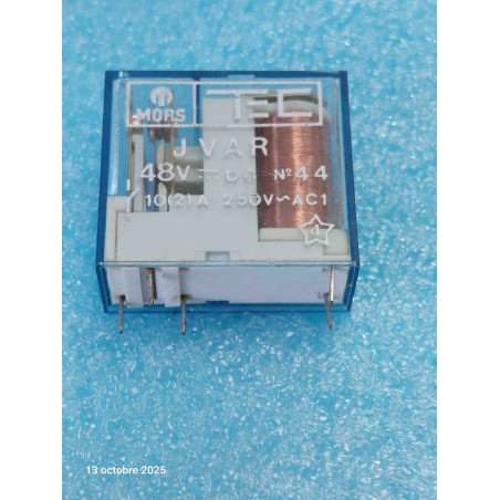 Relais TEC JVAR 48Vdc  10A 250Vac 5 PINS  New Old Stock ( TIRO10 )