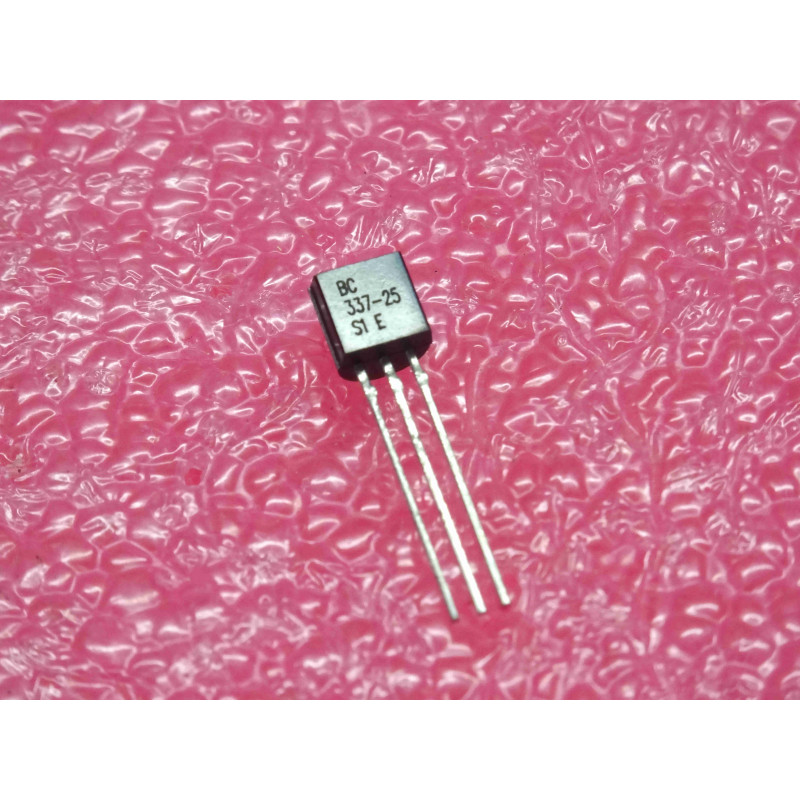 Lot de 100: transistor BC 337 -25 ~ BC337-25 Silicon NPN ~ Ucb 50V , Uce 45V , Ueb 5V , Ic 500mA , 625mW (Tiro24)
